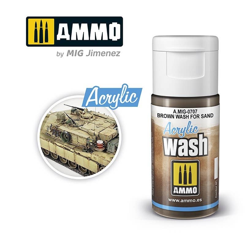 Ammo Mig Brown for Sand Acrylic Wash | 8432074007074