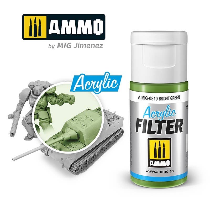 Ammo Mig Bright Green Acrylic Filter | 8432074008101