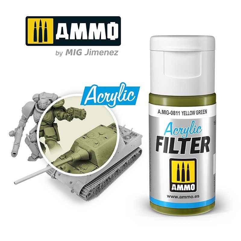 Ammo Mig Yellow Green Acrylic Filter | 8432074008118