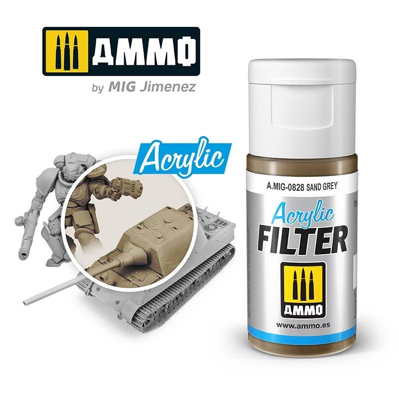 Ammo Mig Sand Grey Acrylic Filter | 8432074008286