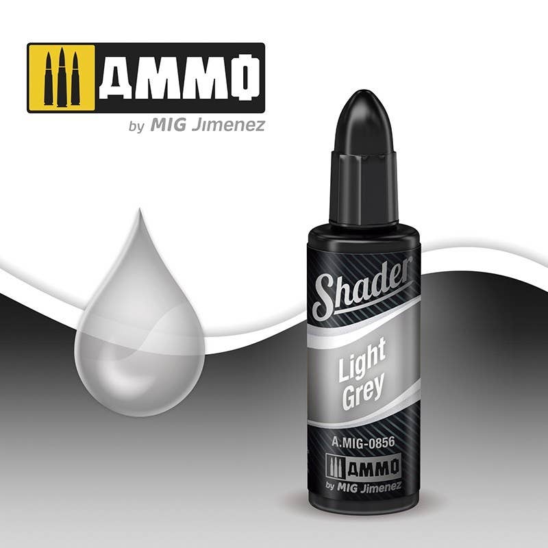Ammo Mig Acrylic Shader 10ml - Light Grey Shader | 8432074008569
