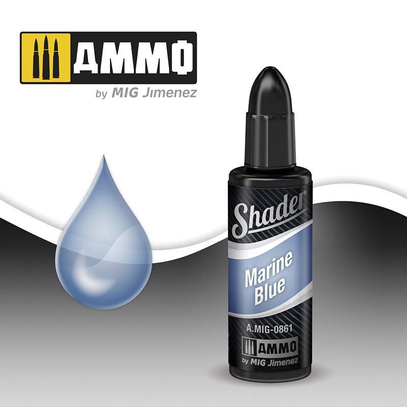 Ammo Mig Acrylic Shader 10ml - Marine Blue Shader | 8432074008613