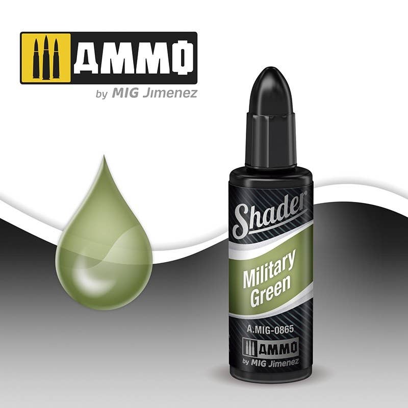 Ammo Mig Acrylic Shader 10ml - Military Green Shader | 8432074008651
