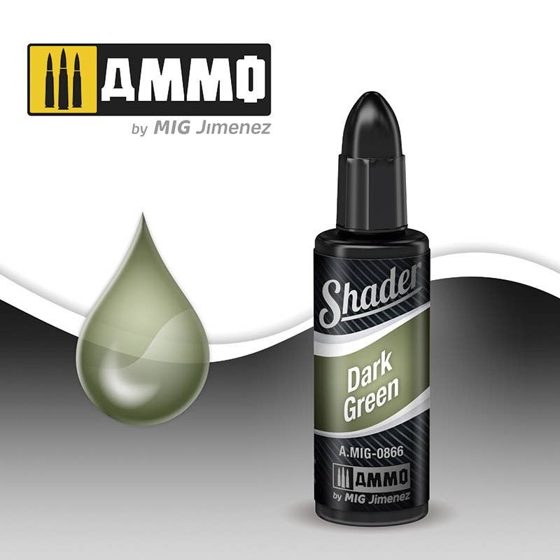 Ammo Mig Acrylic Shader 10ml - Dark Green Shader | 8432074008668