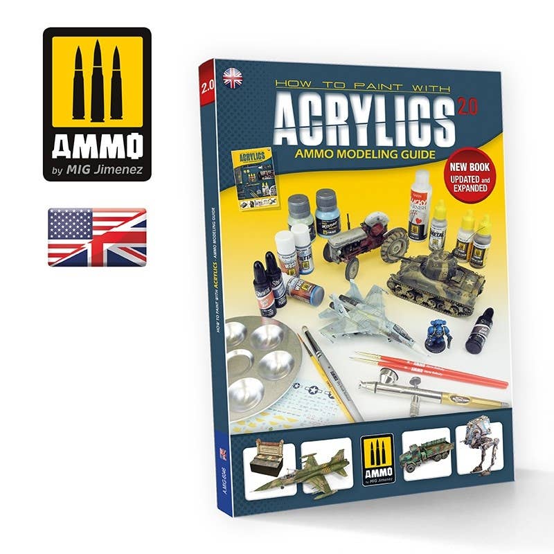 Ammo Mig How To Paint with Acrylics 2.0. Ammo Modeling Guide (English) | 8432074060468
