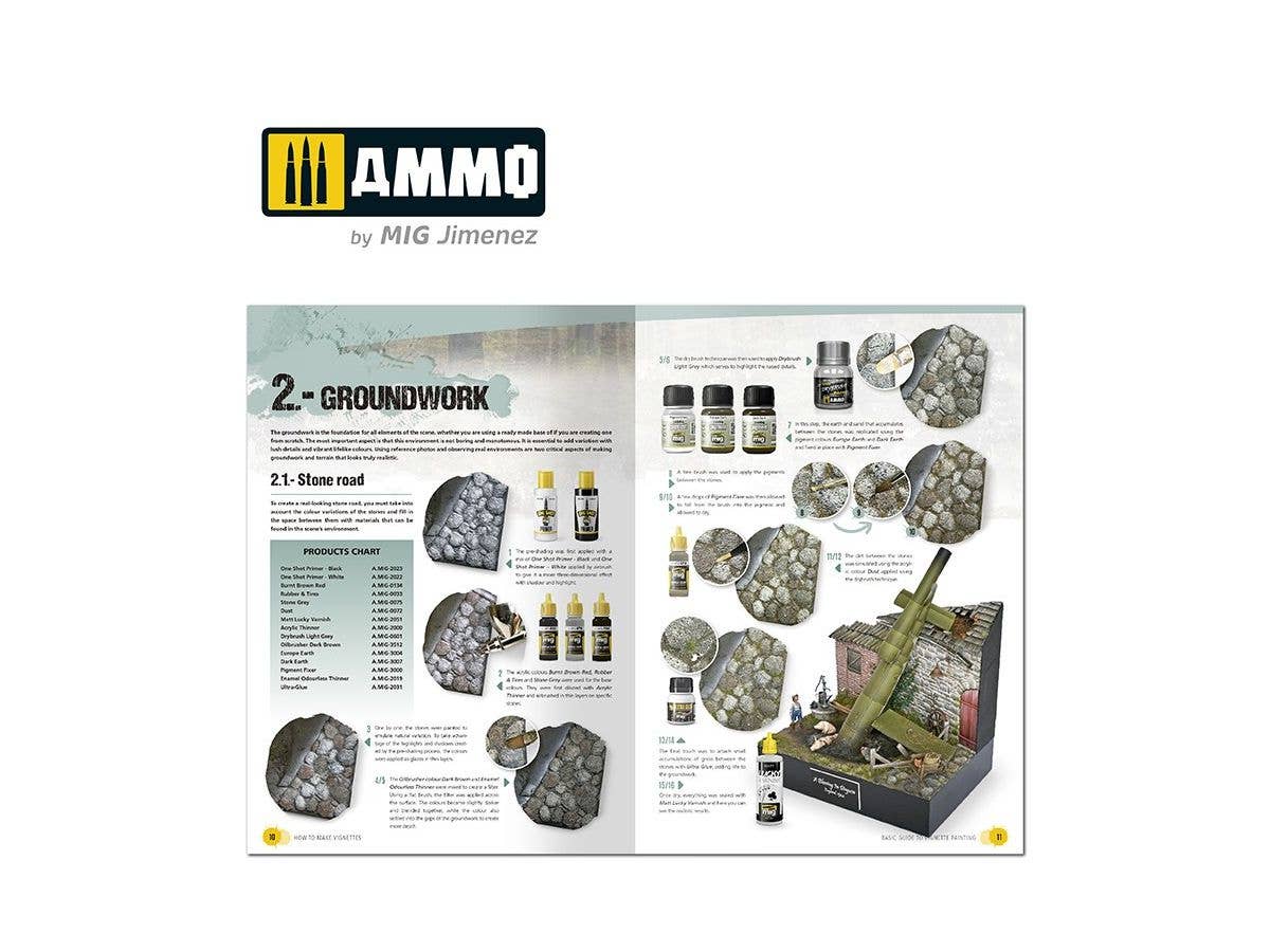 Ammo Mig How To Make Vignettes Basic Guide (English) | 8432074061380