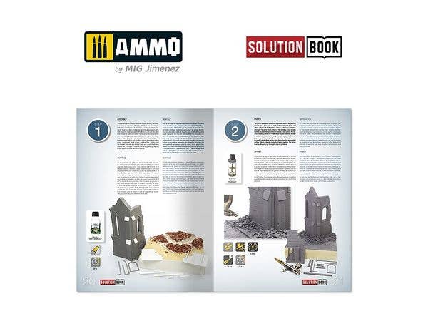 Ammo Mig How to Paint Brick Buildings, Colors & Weathering System - Solution Book (Multilingual) | 8432074065104
