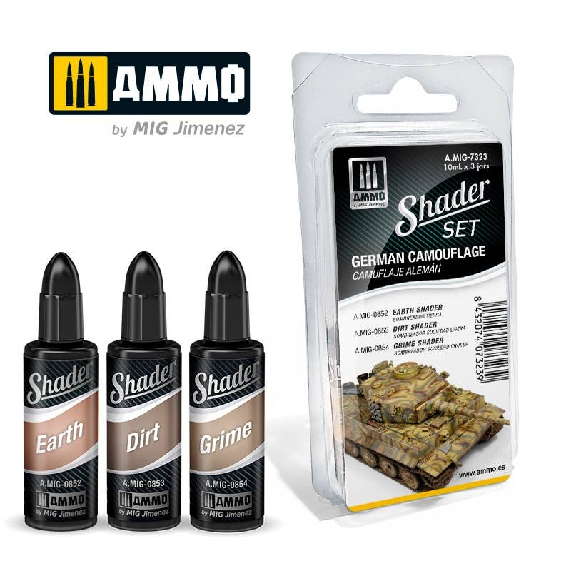 Ammo Mig Acrylic Shader Set - German Camouflage | 8432074073239