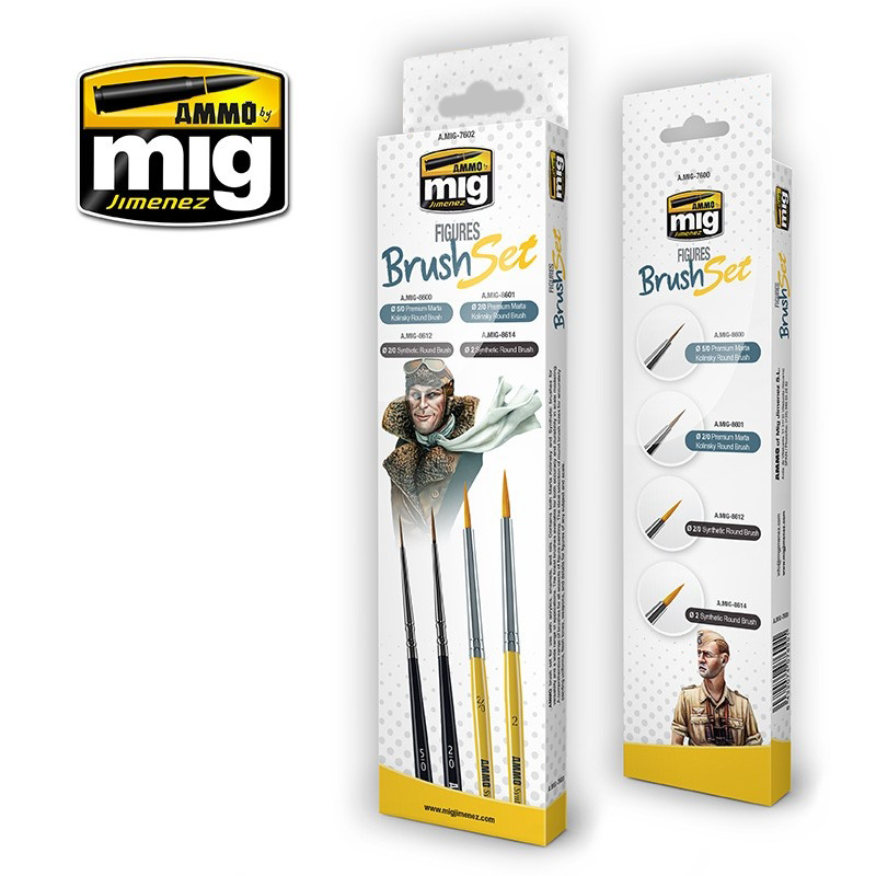 Ammo Mig Figures Brush Set | 8432074076001