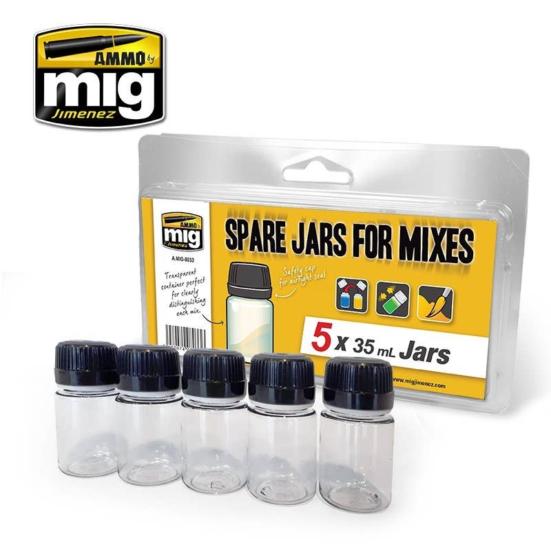 Ammo Mig Spare Jars for Mixes (5 x 35ml) | 8432074080336