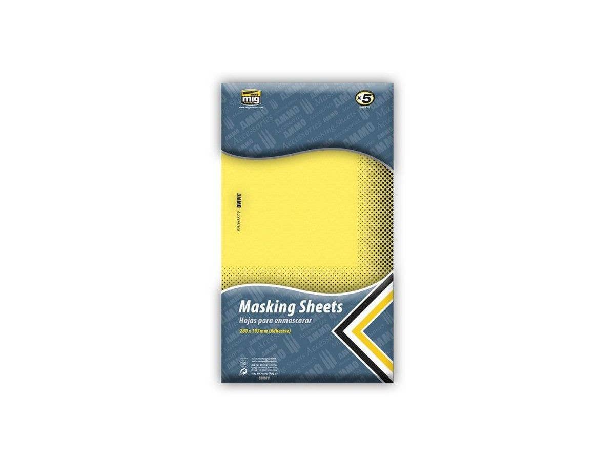 Ammo Mig Adhesive Masking Sheets, 5 Sheets (280x195mm) | 8432074080435