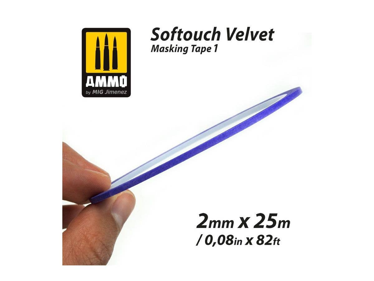 Ammo Mig Softouch Velvet Masking Tape #1 (2mm x 25m) | 8432074082408