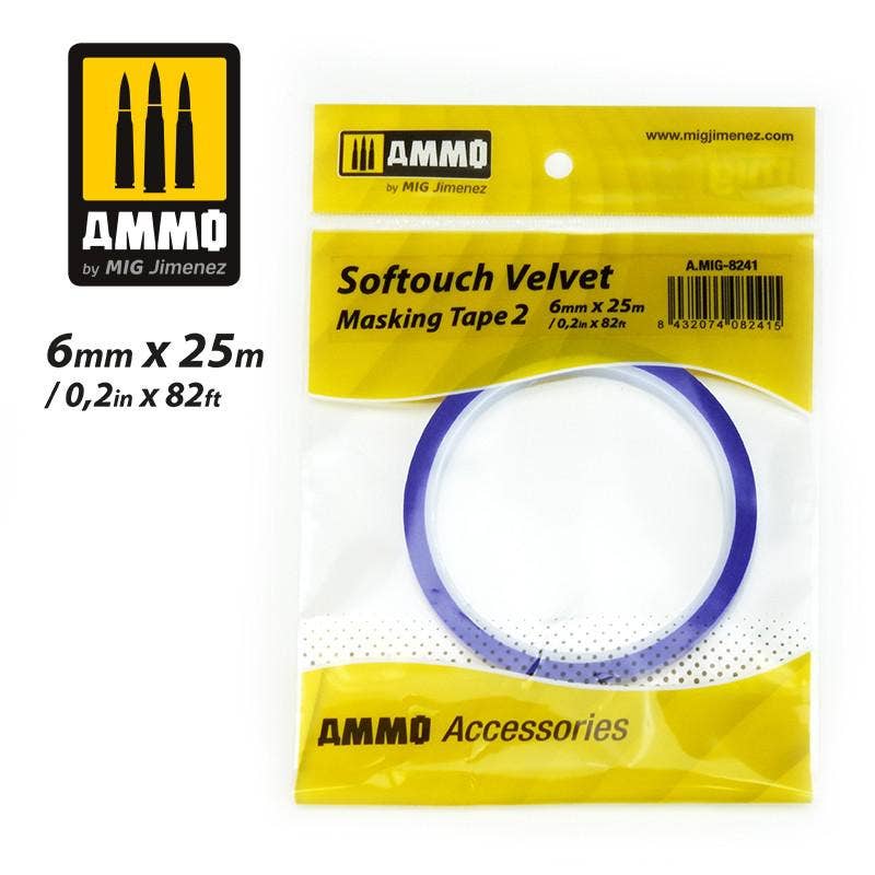 Ammo Mig Softouch Velvet Masking Tape #2 (6mm x 25m) | 8432074082415