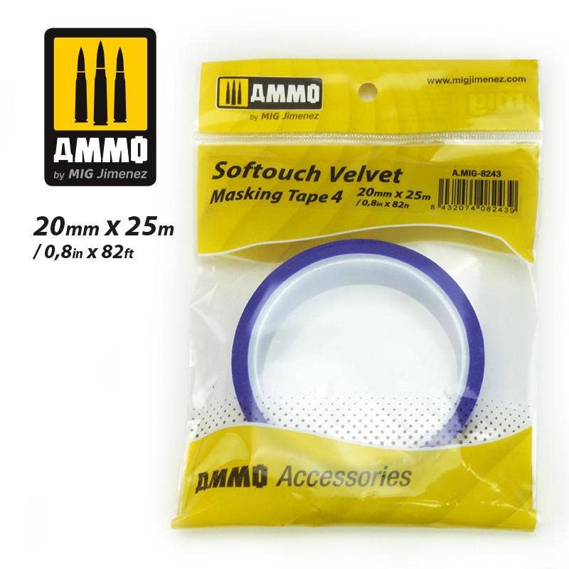 Ammo Mig Softouch Velvet Masking Tape #4 (20mm x 25m) | 8432074082439
