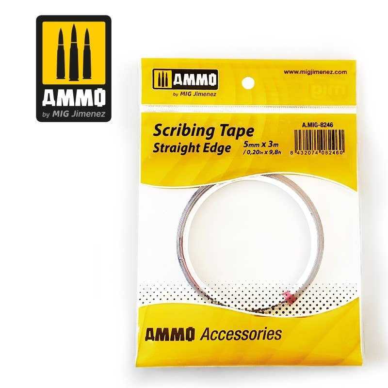 Ammo Mig Scribing Tape - Straight Edge (5mm x 3m) | 8432074082460