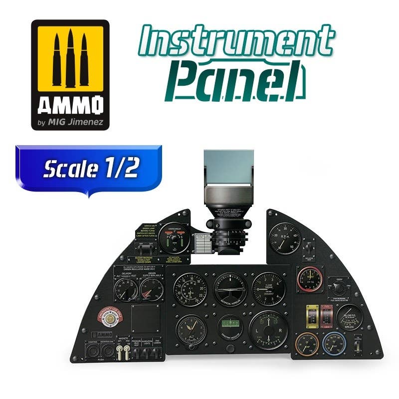 Ammo Mig Hawker Hurricane Mk. I - Instrument Panel 1/2 Scale 2D Print On MDF
