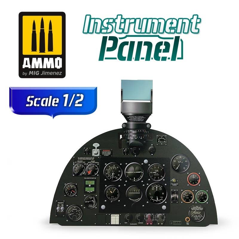 Ammo Mig Supermarine Spitfire Mk. Vb - Instrument Panel 1/2 Scale 2D Print On MDF | 8432074082910