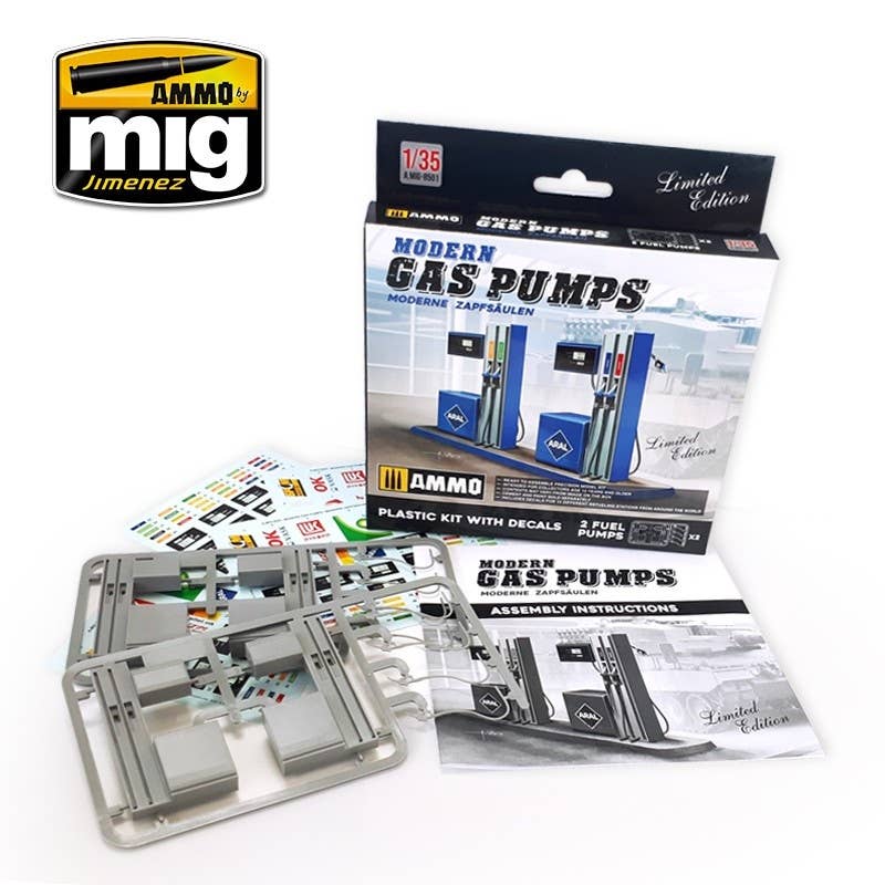 Ammo Mig 1/35 Scale Modern Gas Pumps Model Kit | 8432074085010