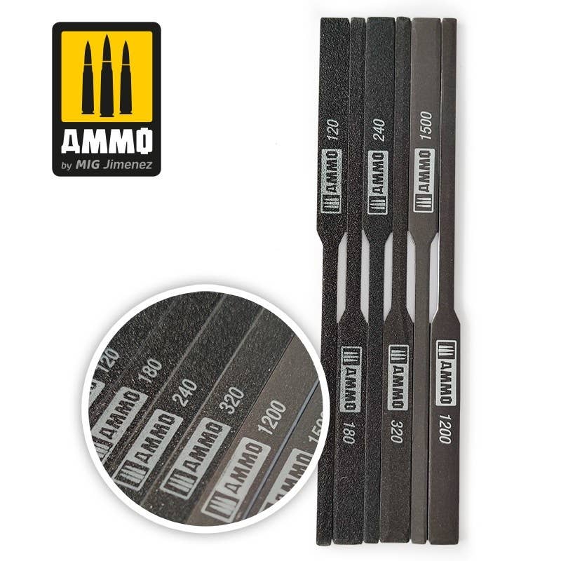 Ammo Mig Tapered Sanding Stick (120/180/240/320/1200/1500) | 8432074085676