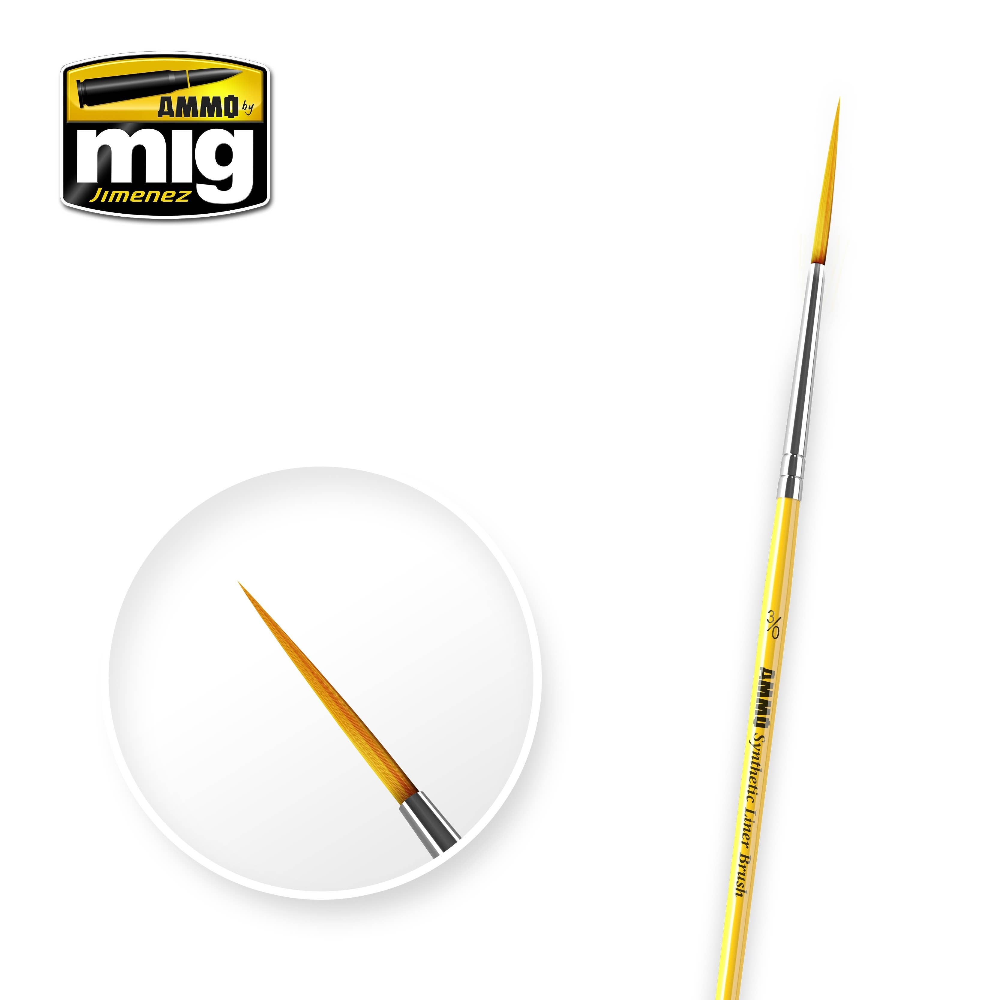Ammo Mig Synthetic Liner Brush, 3/0 | 8432074085904