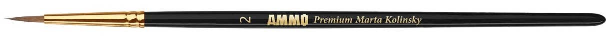 Ammo Mig Premium Marta Kolinsky Round Brush, 2 | 8432074086031