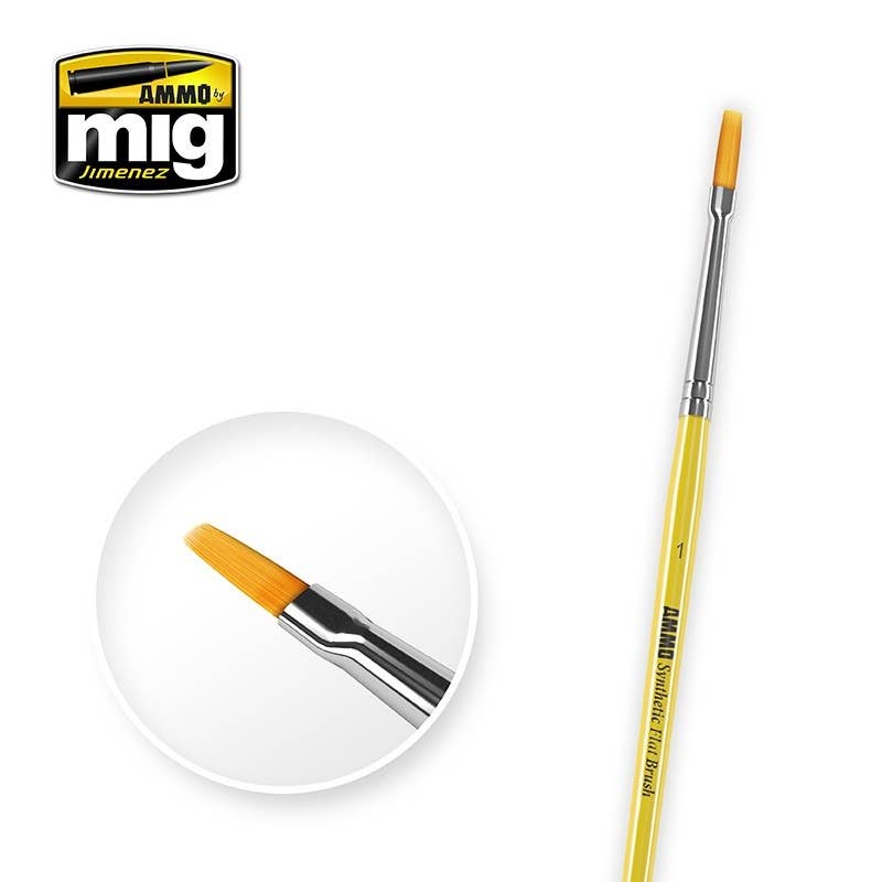 Ammo Mig Synthetic Flat Brush, 1 | 8432074086192