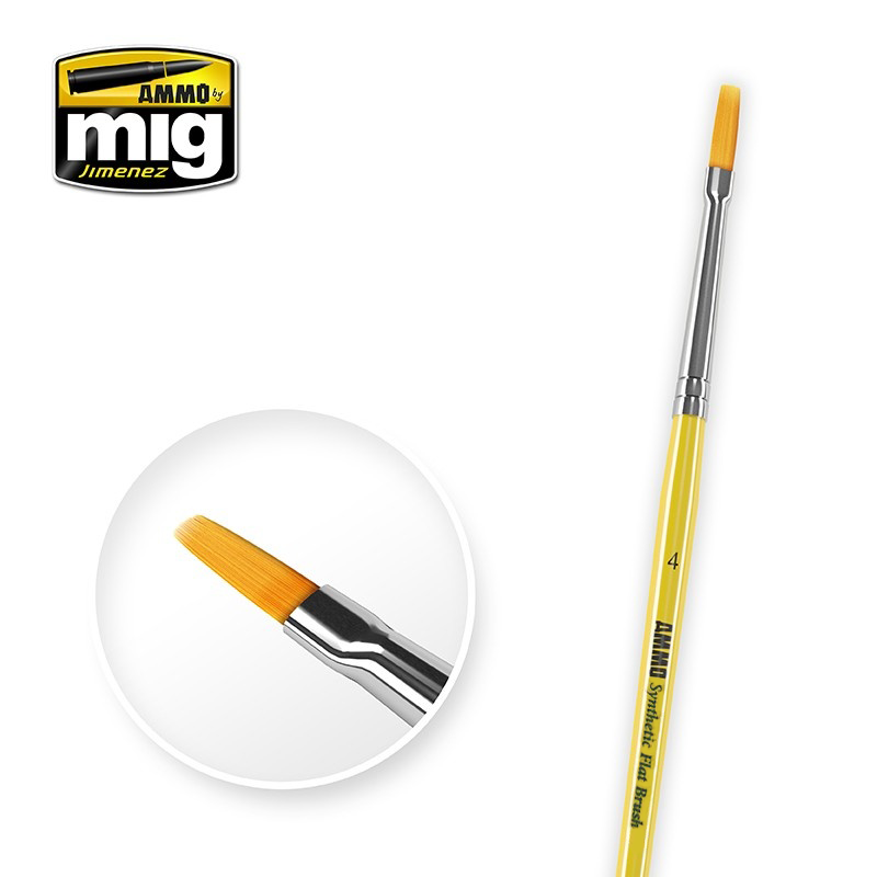 Ammo Mig Synthetic Flat Brush, 4 | 8432074086208