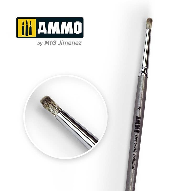 Ammo Mig Ammo Drybrush Technical Brush, 4 | 8432074087014