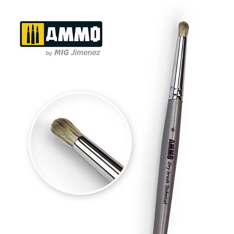 Ammo Mig Ammo Drybrush Technical Brush, 6 | 8432074087021