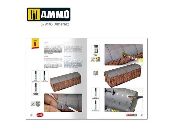Ammo Mig AMMO RAIL CENTER SOLUTION BOOK #01 - GERMAN TRAINS. All Weathering Products | 8432074113003