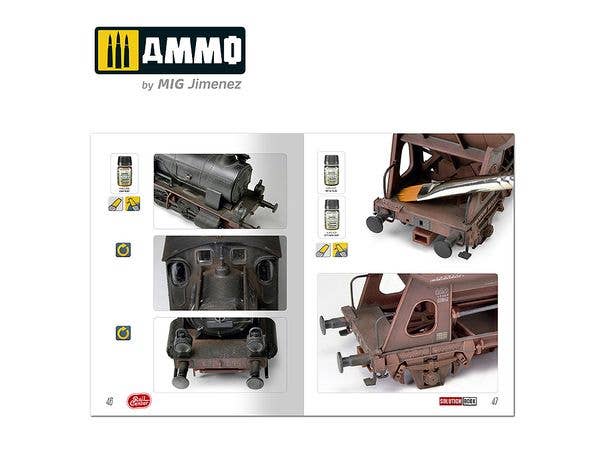 Ammo Mig AMMO RAIL CENTER SOLUTION BOOK #01 - GERMAN TRAINS. All Weathering Products | 8432074113003