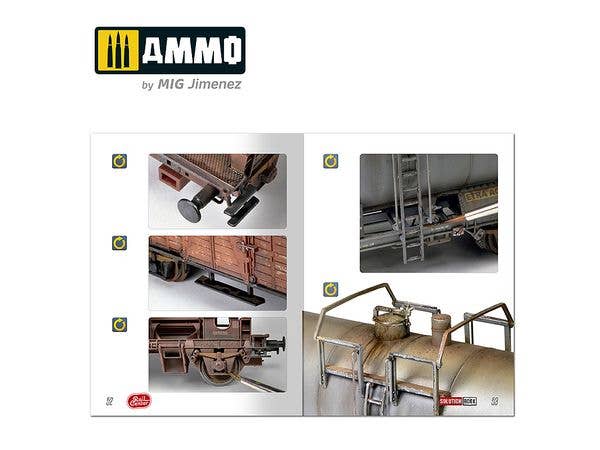 Ammo Mig AMMO RAIL CENTER SOLUTION BOOK #01 - GERMAN TRAINS. All Weathering Products | 8432074113003