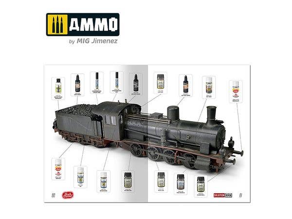 Ammo Mig AMMO RAIL CENTER SOLUTION BOOK #01 - GERMAN TRAINS. All Weathering Products | 8432074113003