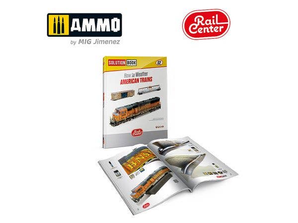 Ammo Mig AMMO RAIL CENTER SOLUTION BOOK #02 - AMERICAN TRAINS. All Weathering Products | 8432074113010