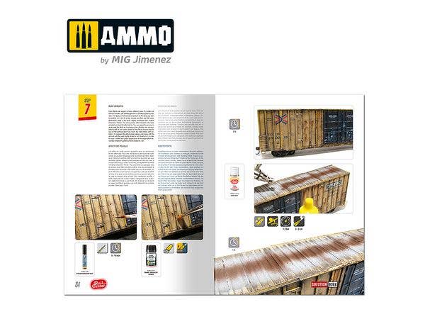 Ammo Mig AMMO RAIL CENTER SOLUTION BOOK #02 - AMERICAN TRAINS. All Weathering Products | 8432074113010