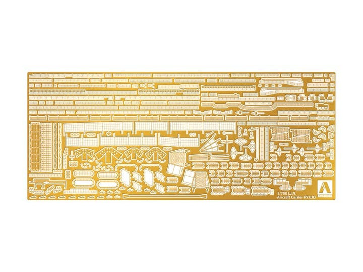 Aoshima 1/700 IJN Aircraft Carrier RYUJO DECK SHEET & Photoetched Parts Set | 4905083012376