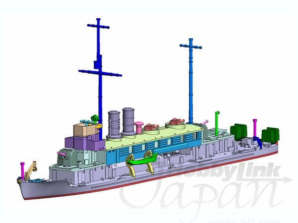 Aoshima 1/700 IJN GUN BOAT SetA / HIRA | 4905083045473
