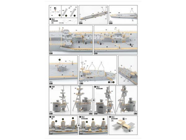 Aoshima 1/700 Light Cruiser OOI /KITAKAMI Photoetched Parts Set | 4905083050477