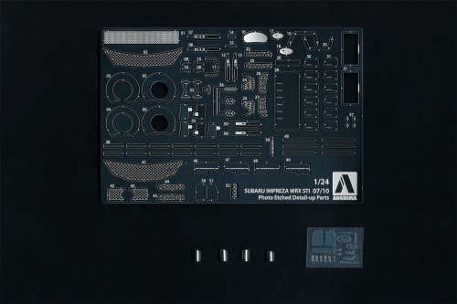 Aoshima 1/24 Subaru GRB IMPREZA '07/'10 Common Detail Up Parts/Metal Seal Accessories | 4905083053676