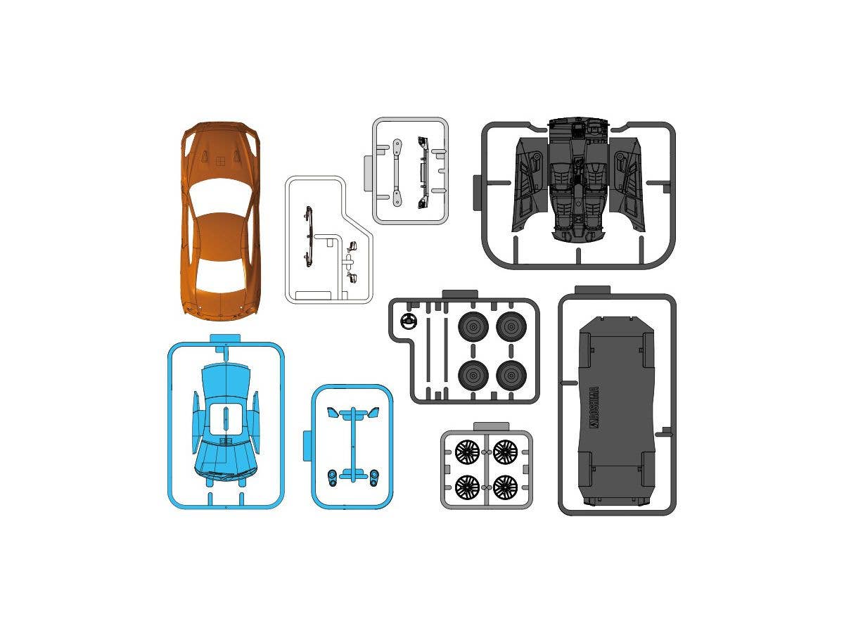 Aoshima 1/32 SNAP KIT #07-A Nissan GT-R (Ultimate Shiny Orange) | 4905083056387