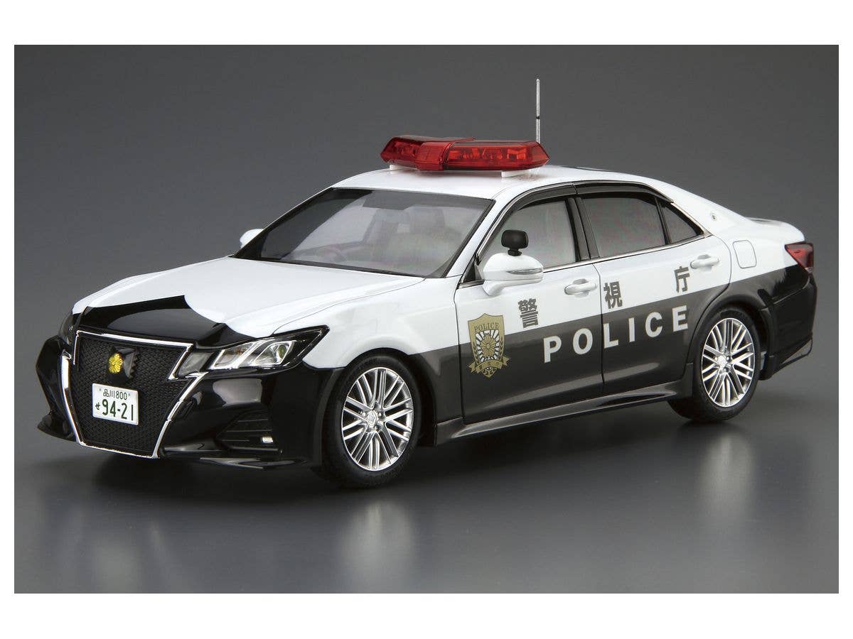 Aoshima 1/24 Toyota GRS214 CROWN PATROL CAR FOR TRAFFIC CONTROL '16 | 4905083057520