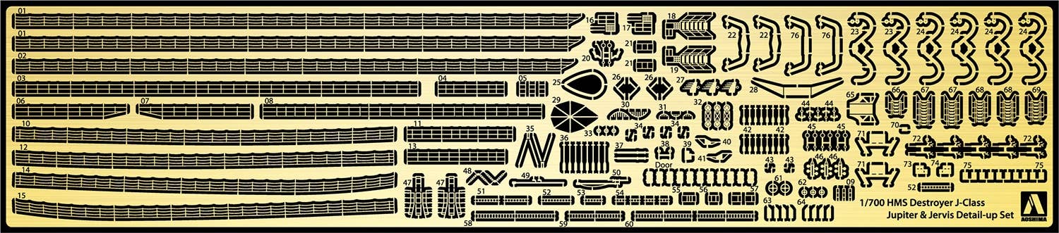Aoshima 1/700 HMS Destroyer DETAIL UP Parts Set | 4905083057681
