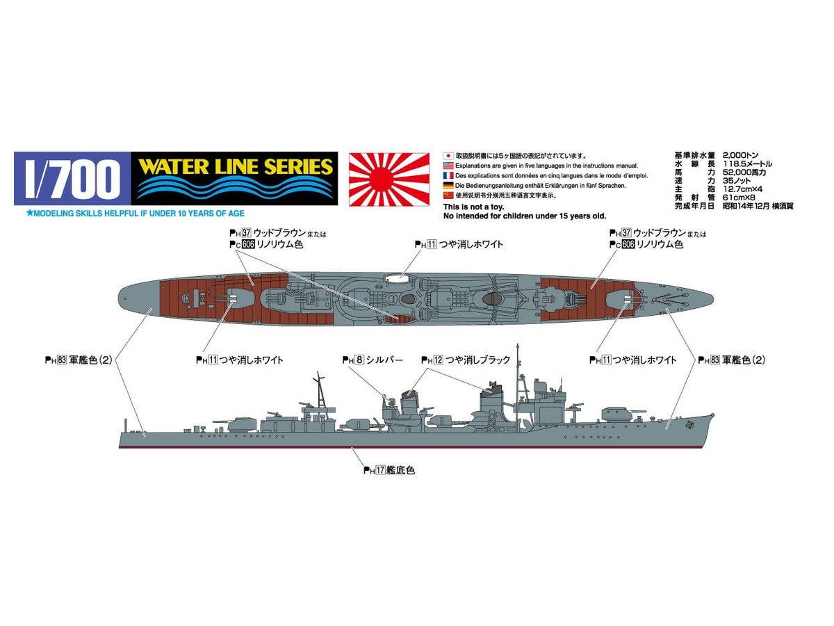 Aoshima 1/700 IJN Destroyer SHIRANUI | 4905083057902