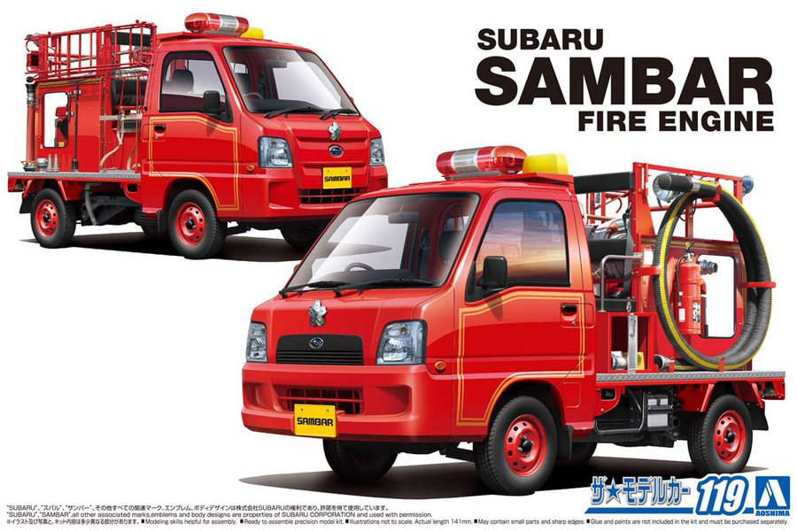 Aoshima 1/24 Subaru TT2 SAMBAR THE FIRE ENGINE '11 | 4905083057940
