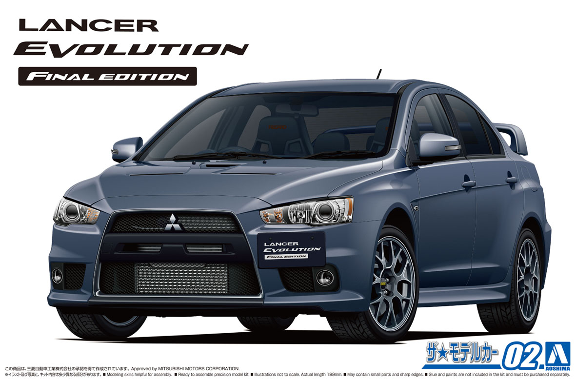 Aoshima 1/24 Mitsubishi CZ4A Lancer Evolution X FINAL EDITION '15 | 4905083057957