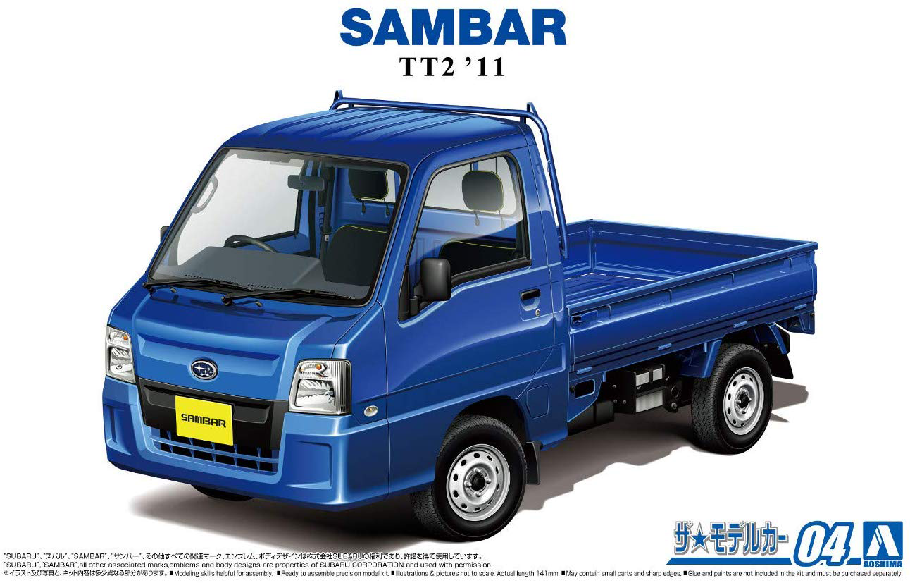 Aoshima 1/24 Subaru TT2 SAMBAR Truck WR Blue Limited 2011 | 4905083058282