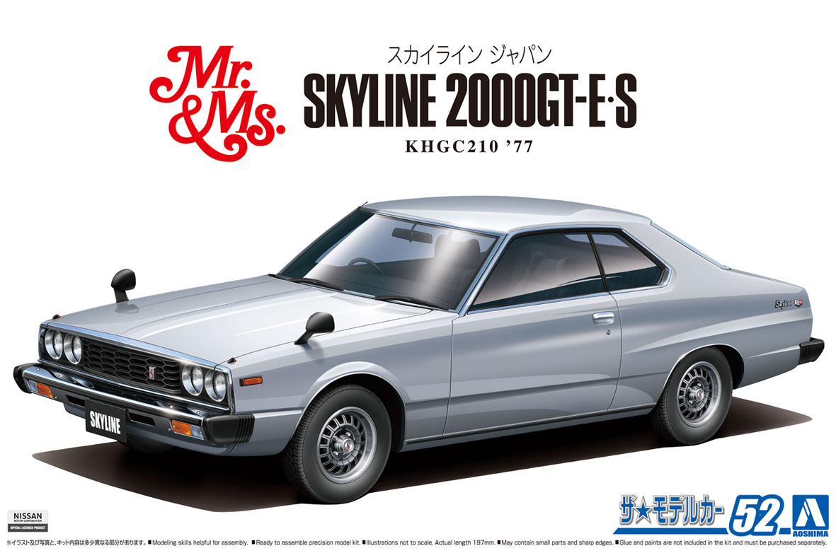 Aoshima 1/24 Nissan KHGC210 Skyline HT2000GT-ES '77 | 4905083058374