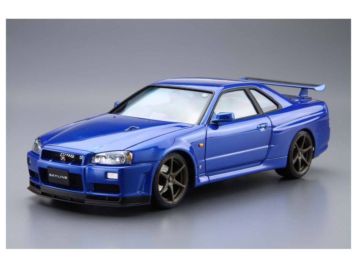 Aoshima 1/24 Nissan BNR34 Skyline GT-R V-spec '02 | 4905083058589
