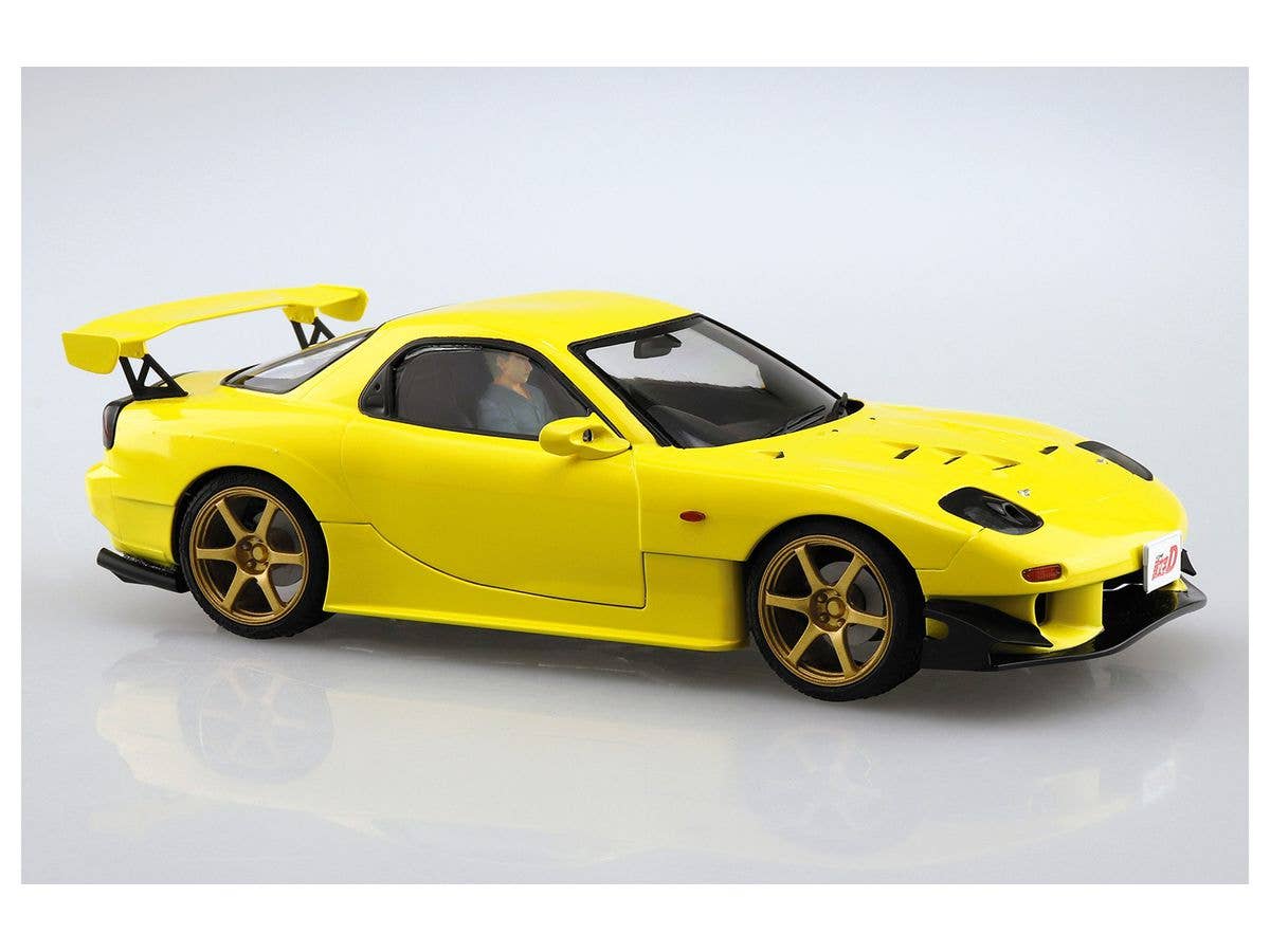 Aoshima 1/24 INITIAL D #15 TAKAHASHI KEISUKE FD3S RX-7 PROJECT D Ver. w/ Figure | 4905083059555
