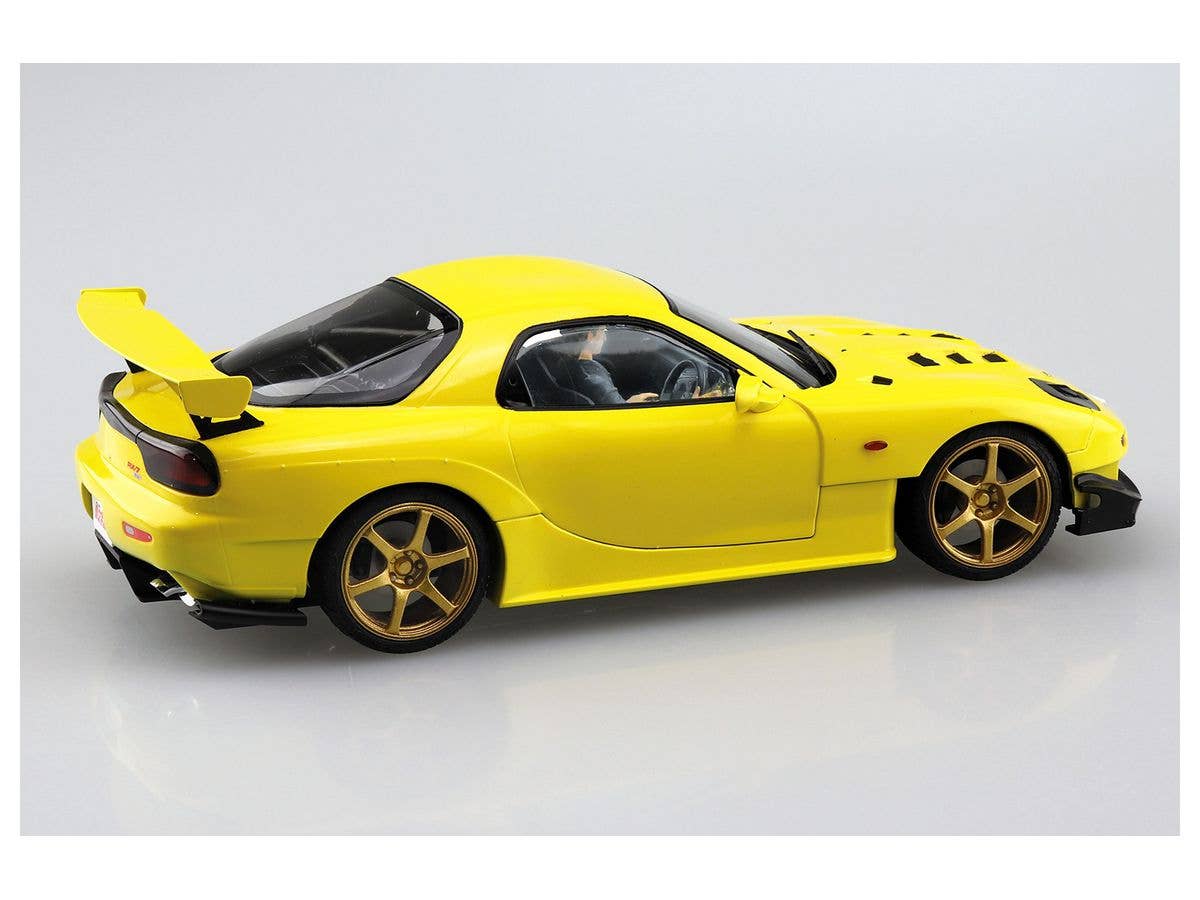 Aoshima 1/24 INITIAL D #15 TAKAHASHI KEISUKE FD3S RX-7 PROJECT D Ver. w/ Figure | 4905083059555